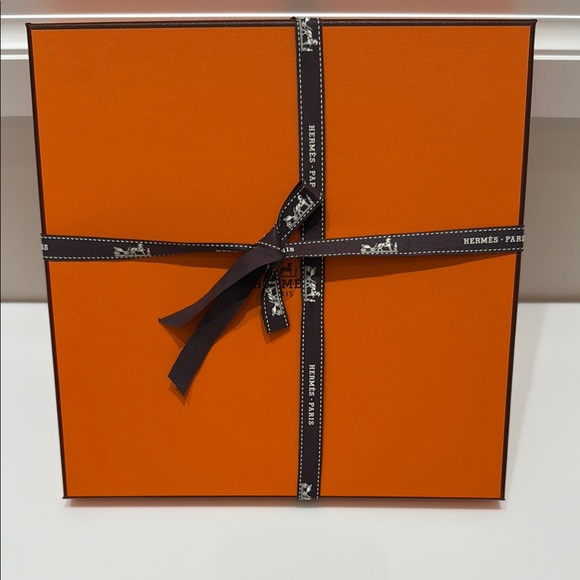 Hermes Accessories - Hermès Orange scarf, baby towel, Gift Box with Ribbon, brand new.